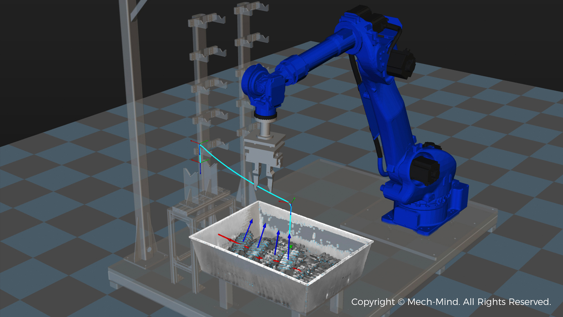 解決方案 | 3D視覺引導軸棒類工件上下料