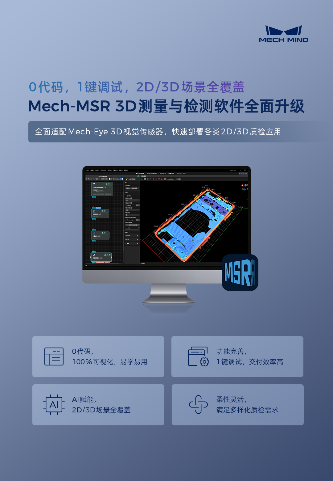 0代碼,1鍵調(diào)試,2D/3D場景全覆蓋——Mech-MSR測量與檢測軟件全面升級 0代碼,1鍵調(diào)試,2D/3D場景全覆蓋——Mech-MSR測量與檢測軟件全面升級