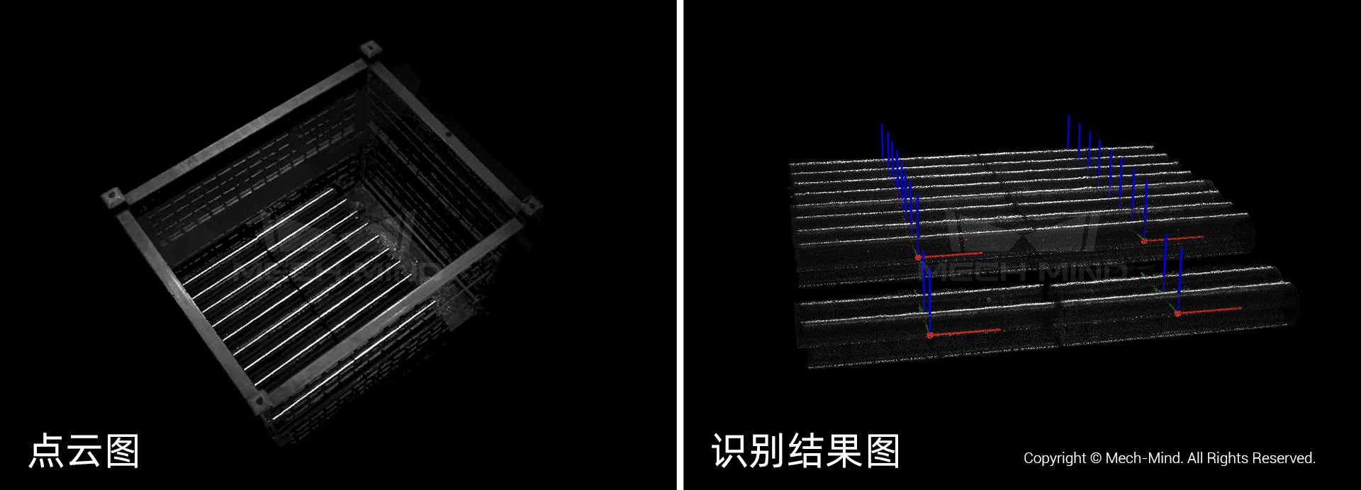 梅卡曼德AI+3D工程機(jī)械上下料解決方案——高質(zhì)量成像、快速新增品規(guī)、深框穩(wěn)定識(shí)別抓取